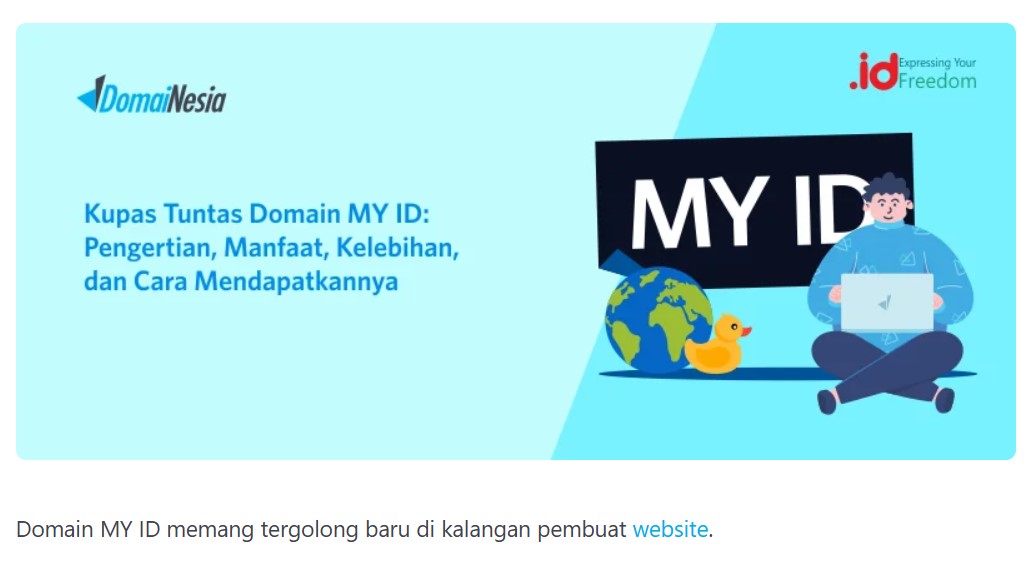Kekurangan domain MY.ID bagi pelaku bisnis yang mulai dari NOL