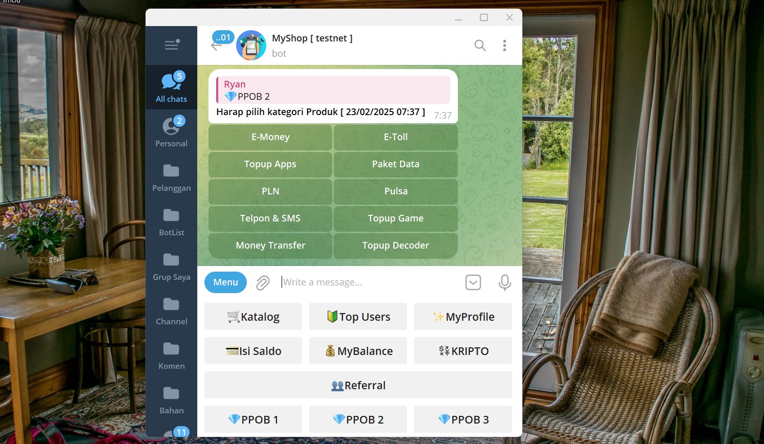 Cara membuat bot telegram Auto Order 24 jam
