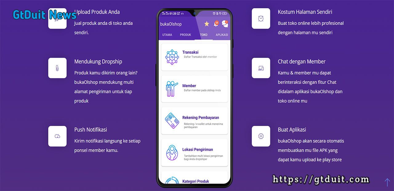 Membuat aplikasi toko online sendiri menggunakan buka Olshop