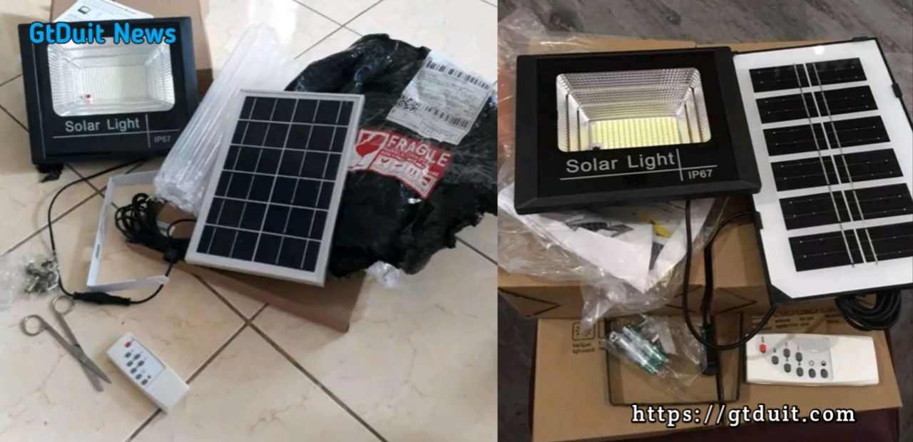 Review Produk lampu panel surya 100 ribuan, fake atau Asli?