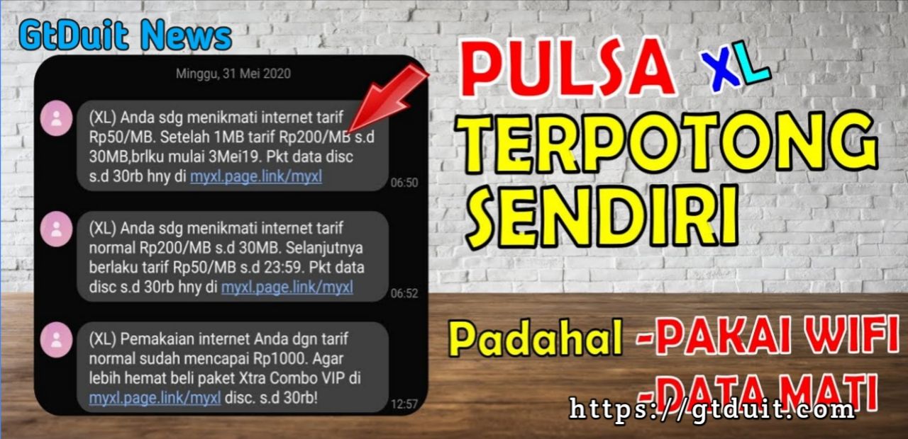 Pulsa tersedot otomatis walaupun punya paket data