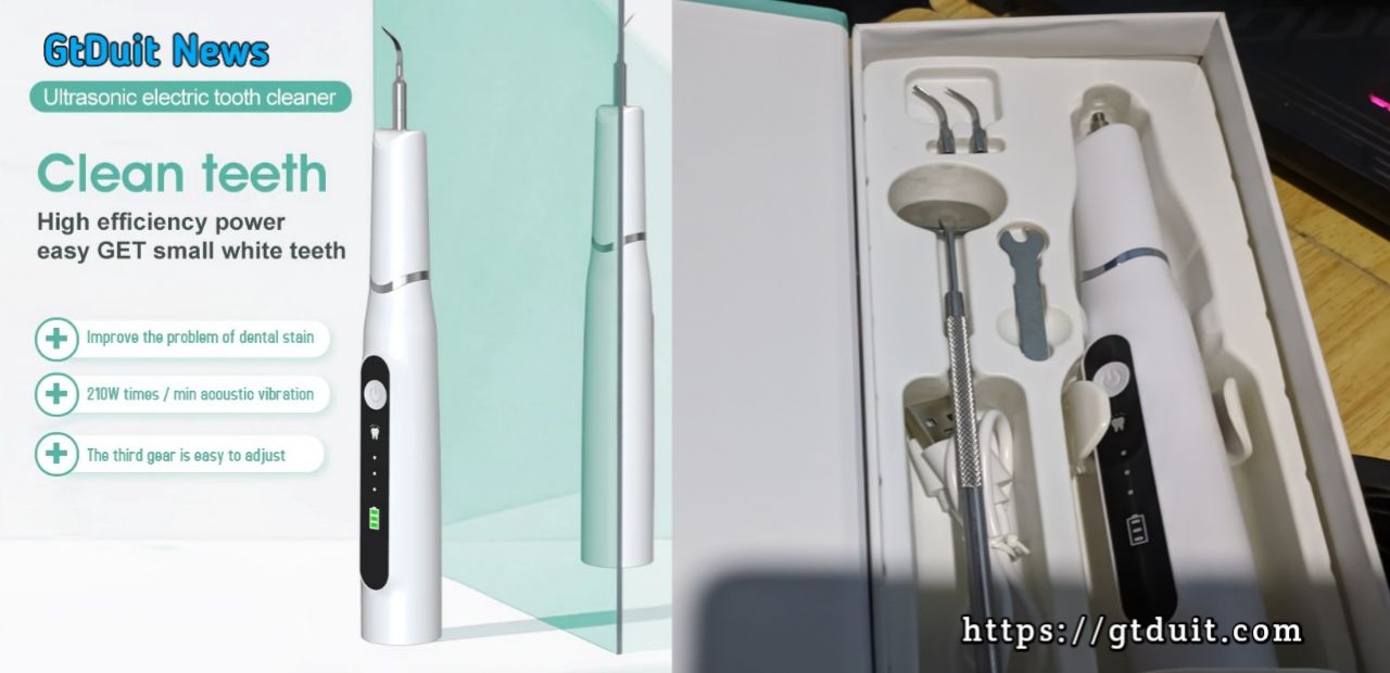 Alat scalling gigi mandiri, home ultrasonic tranduser tooth scaller